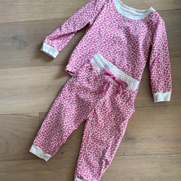Lila and Hayes Other - Pink and White Leopard Print Pajama Set